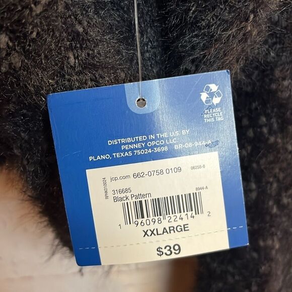 NWT JUNIORS XXL ARIZONA JEAN CO CROPPED  THICK,FUZZY ,SOFT Holiday SWEATER - Picture 6 of 12